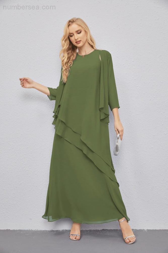 Vestidos de madre de la novia con cárdigan ligero abierto al frente, vestido formal de fiesta 28081 