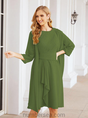 Vestidos de la madre de la novia de Sunderly, vestido de graduación, vestido plisado informal SY28065