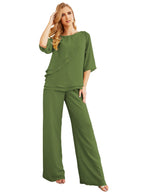 Baoleely Élégante robe mère de la mariée 2 pièces, grande taille, pantalon, volants, couches argentées, peignoir 28064