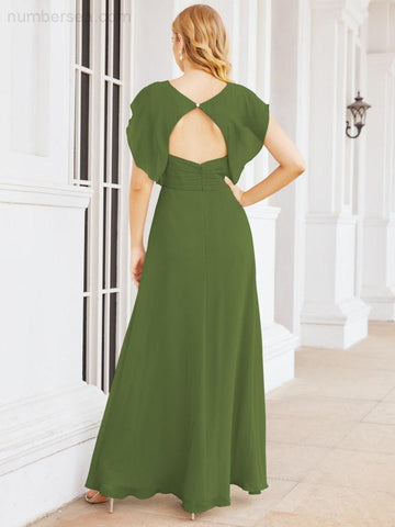 Robe de demoiselle d'honneur Sunnderly, robe de bal formelle à cape, robe dos nu pour la mère de la mariée SY28058 