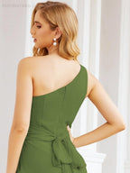Baoleely One Shoulder Bridesmaid Dresses Long Formal Prom Gowns 28048