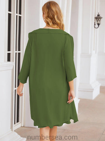 Vestidos de la madre de la novia de Sunderly, vestido de graduación, vestido plisado informal SY28065