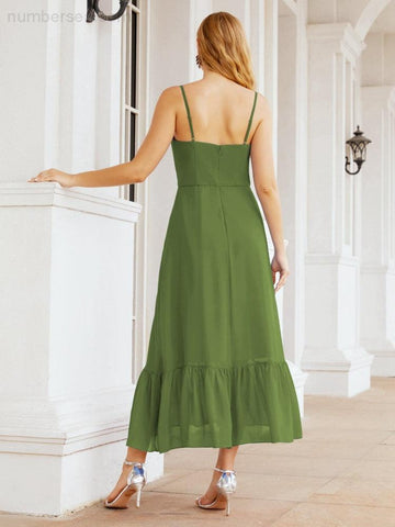 Baoleely Blackless Strap Bridesmaid Dress Ankle Length 28028