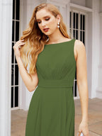 Baoleely Bridesmaid Dresses for Wedding Ruffles Long Formal Prom Gowns 28039
