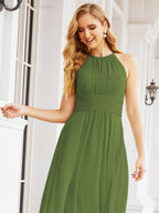 Baoleely Keyhole Bridesmaid Dresses Sleeveless Formal Evening Party Prom Gowns 28043