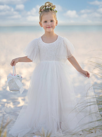 Vestido de tul y encaje hasta el tobillo (2003227816) 