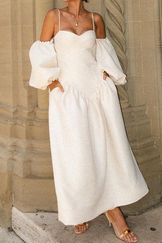 Vestidos de noche sexis de color liso con bolsillo y escote en V 