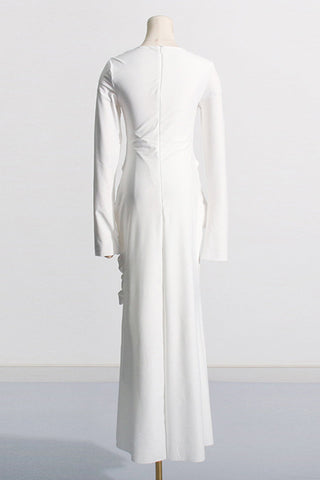 Elegantes accesorios de metal sólido para decorar vestidos de noche con cuello redondo y pliegue (3 colores) 