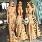 Vestido de dama de honor sexy con abertura VMB11