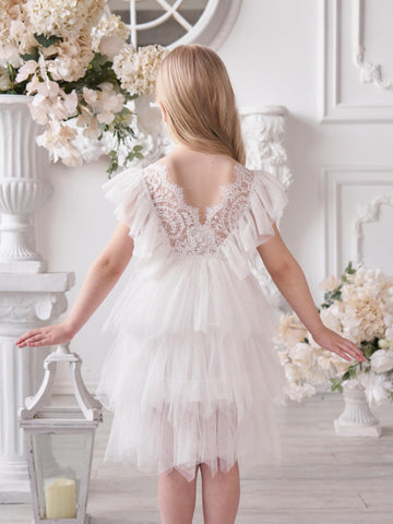 Vestido corto/mini de tul y encaje (2003227815) 