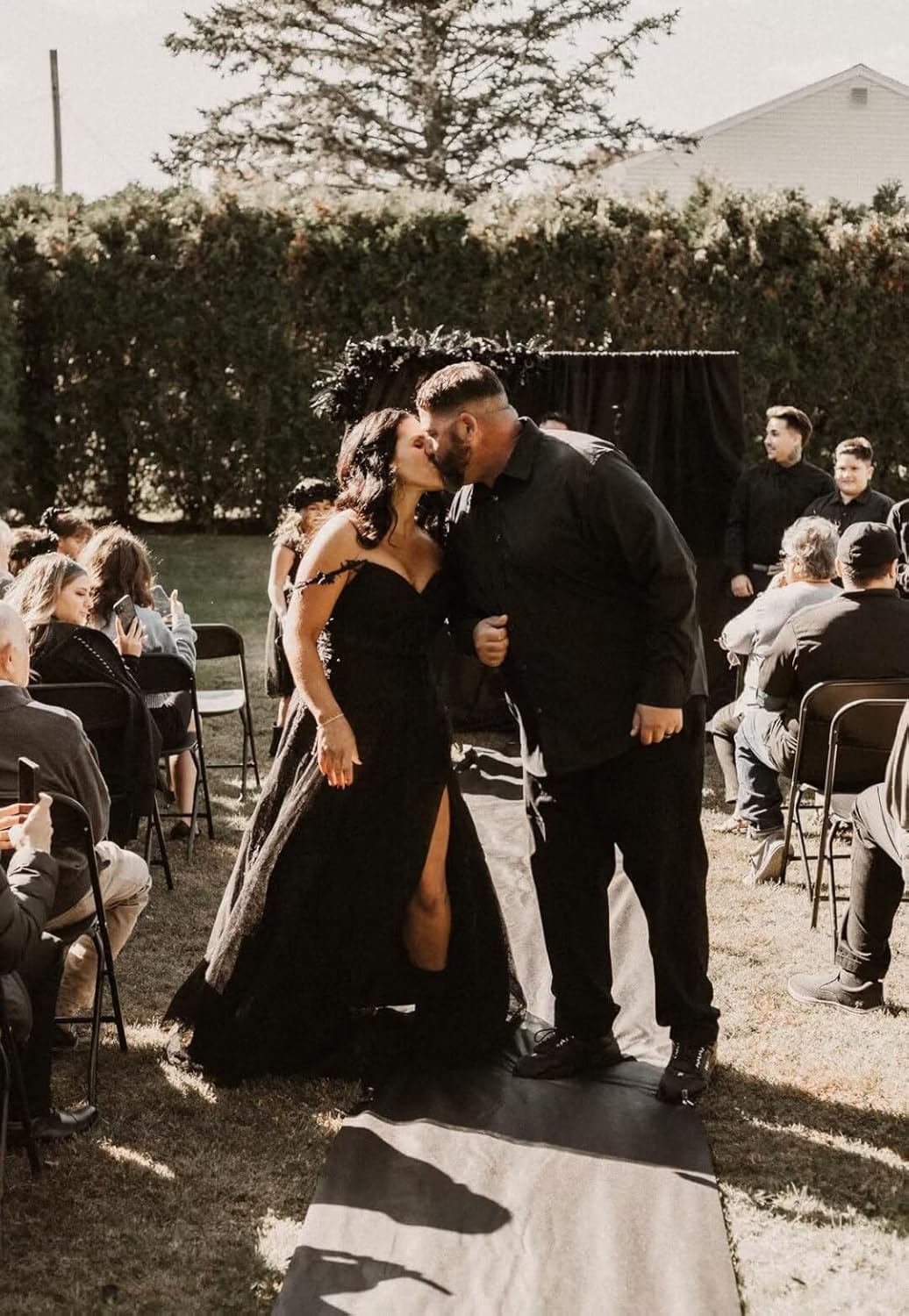 Robe de bal en tulle ornée d'appliqués de dentelle pour femme 2025, bretelles spaghetti, robe de soirée formelle avec fente 