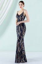 Robe de bal sirène à fines bretelles