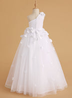 Vestido de princesa/vestido de tul hasta el suelo para niña de las flores 