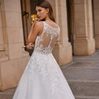 Vintage Vestidos De Novia A-line Wedding Dresses Bridal Gown  Appliques Sleeveless For Elegant Women 2023 Custom Made