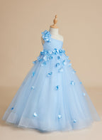 Vestido de princesa/vestido de tul hasta el suelo para niña de las flores 