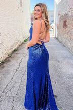 Robe de bal longue à paillettes