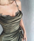 Robe de bal rétro en satin, robe de concours, robe de soirée glamour Y4545