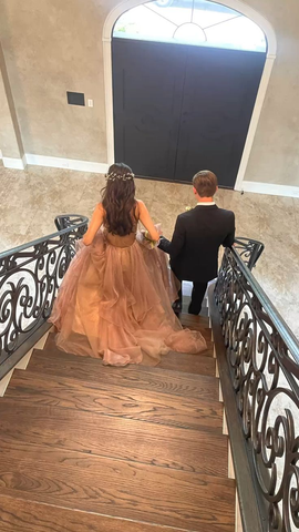 Vestido de fiesta de tul único de corte A, vestido de noche de moda Y5395