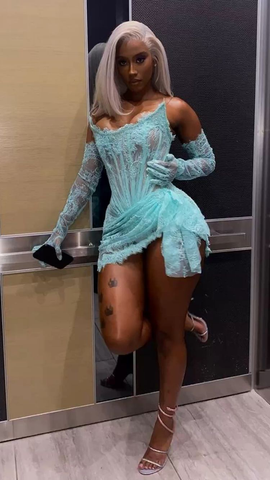 Robe de bal sexy en dentelle, robe de bal chic Y1964