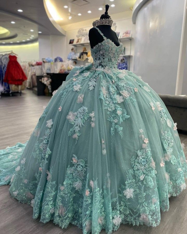 Robe de bal glamour à fleurs 3D, robe de princesse, robe pour Sweet 16 Y2320