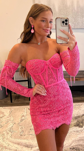 Homecoming Dresses Strapless Lace Mermaid Short Tight Backless Sweetheart Collar Design Y2492