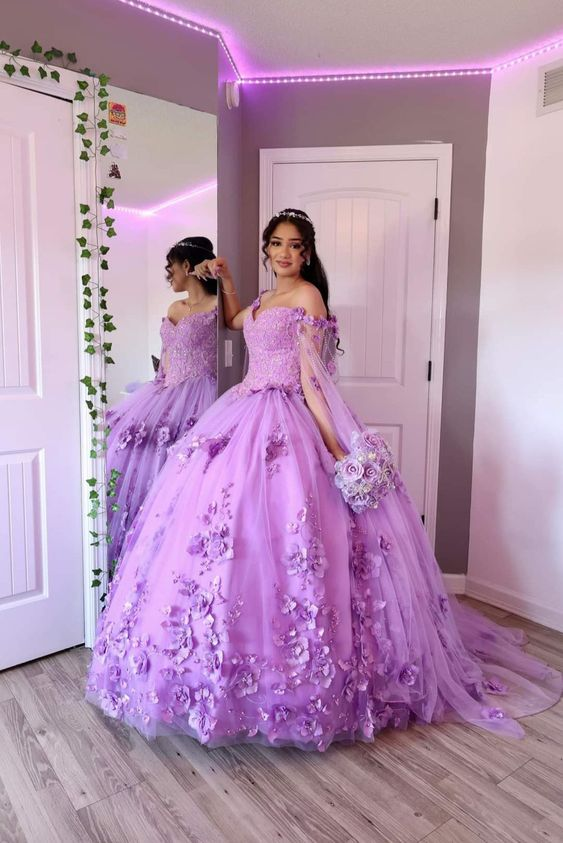 Impresionante vestido de quinceañera de tul, vestido de baile, vestido Sweet 15 Y6032