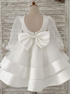 Vestido de princesa/vestido de tul hasta la rodilla para niña de las flores 