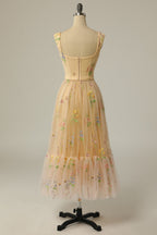 Cute A Line Sweetheart Light Purple Long Prom Dress with Embroidery