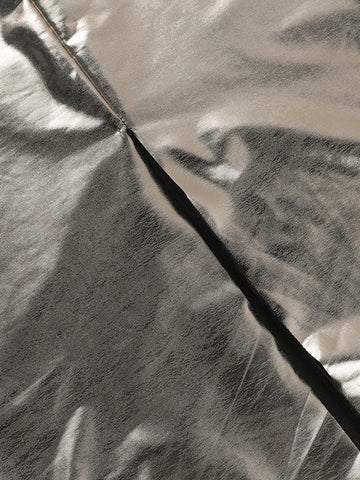 Vestidos largos de noche ajustados, sin mangas, asimétricos, plisados, brillantes, con abertura en la espalda y un solo hombro. 