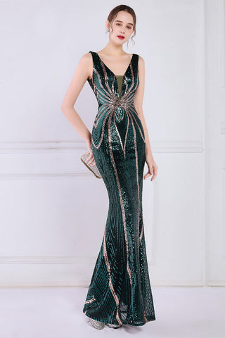 Robe de bal à décolleté plongeant