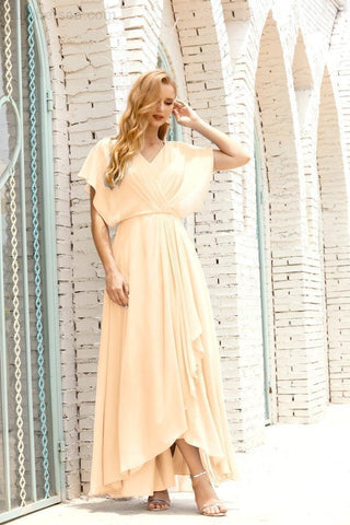 Vestido Baoleely para la madre de la novia, talla grande, escote en V, largo hasta el suelo, formal, para invitada de boda 28020