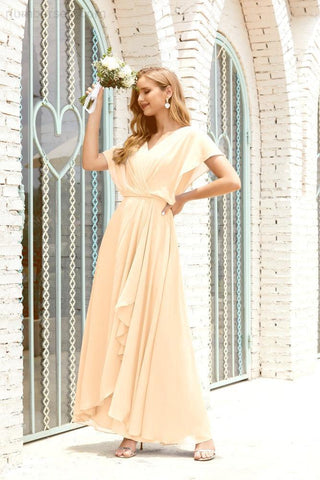 Vestido Baoleely para la madre de la novia, talla grande, escote en V, largo hasta el suelo, formal, para invitada de boda 28020