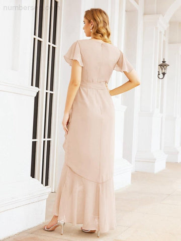 Vestidos de dama de honor Baoleely con volantes, estilo sirena, para fiestas formales, vestidos de noche, bailes de graduación y vestidos de violín 28042