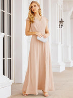 Robe de demoiselle d'honneur Sunnderly, robe de bal formelle à cape, robe dos nu pour la mère de la mariée SY28058 
