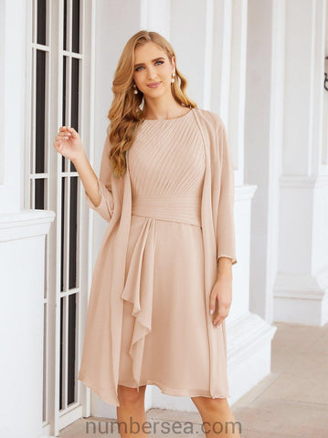 Vestidos de la madre de la novia de Sunderly, vestido de graduación, vestido plisado informal SY28065