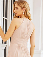 Baoleely Keyhole Bridesmaid Dresses Sleeveless Formal Evening Party Prom Gowns 28043