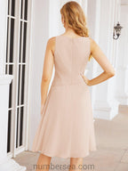 Vestidos de la madre de la novia de Sunderly, vestido de graduación, vestido plisado informal SY28065