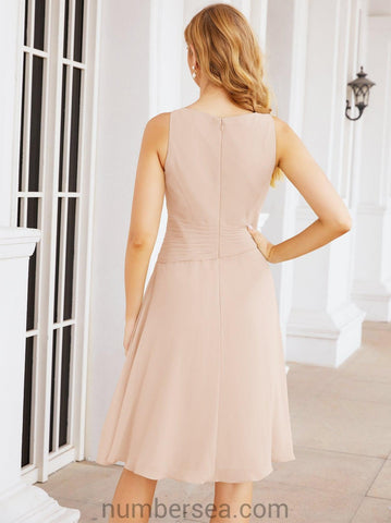 Vestidos de la madre de la novia de Sunderly, vestido de graduación, vestido plisado informal SY28065