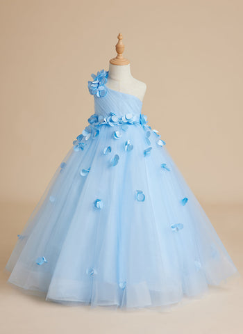 Vestido de princesa/vestido de tul hasta el suelo para niña de las flores 