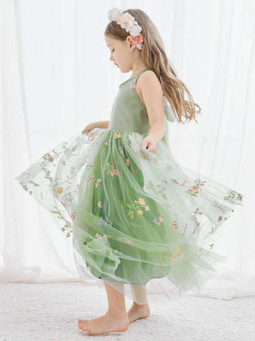 Vestido de tul de corte A hasta el tobillo (2003227711) 