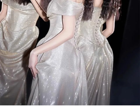 Shiny Off The Shoulder Mermaid Prom Dress Long Evening Dress Y8185