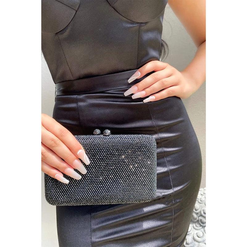 Robe de bal sirène longue en satin noir à décolleté en cœur 