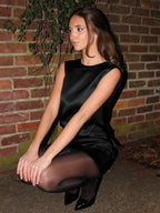 Vestido corto de satén TARUXY para mujer, sexy, sin espalda, con lazo, sin mangas, estilo tankini, ideal para fiestas y eventos elegantes. 