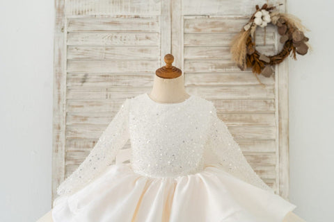 Ball-Gown/Princess Sequins Tulle Short/Mini Dress