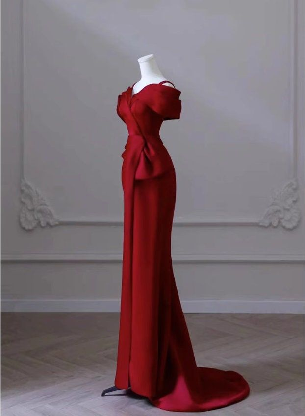 Robe de soirée rouge élégante pour femme, robe élégante haut de gamme Y6959