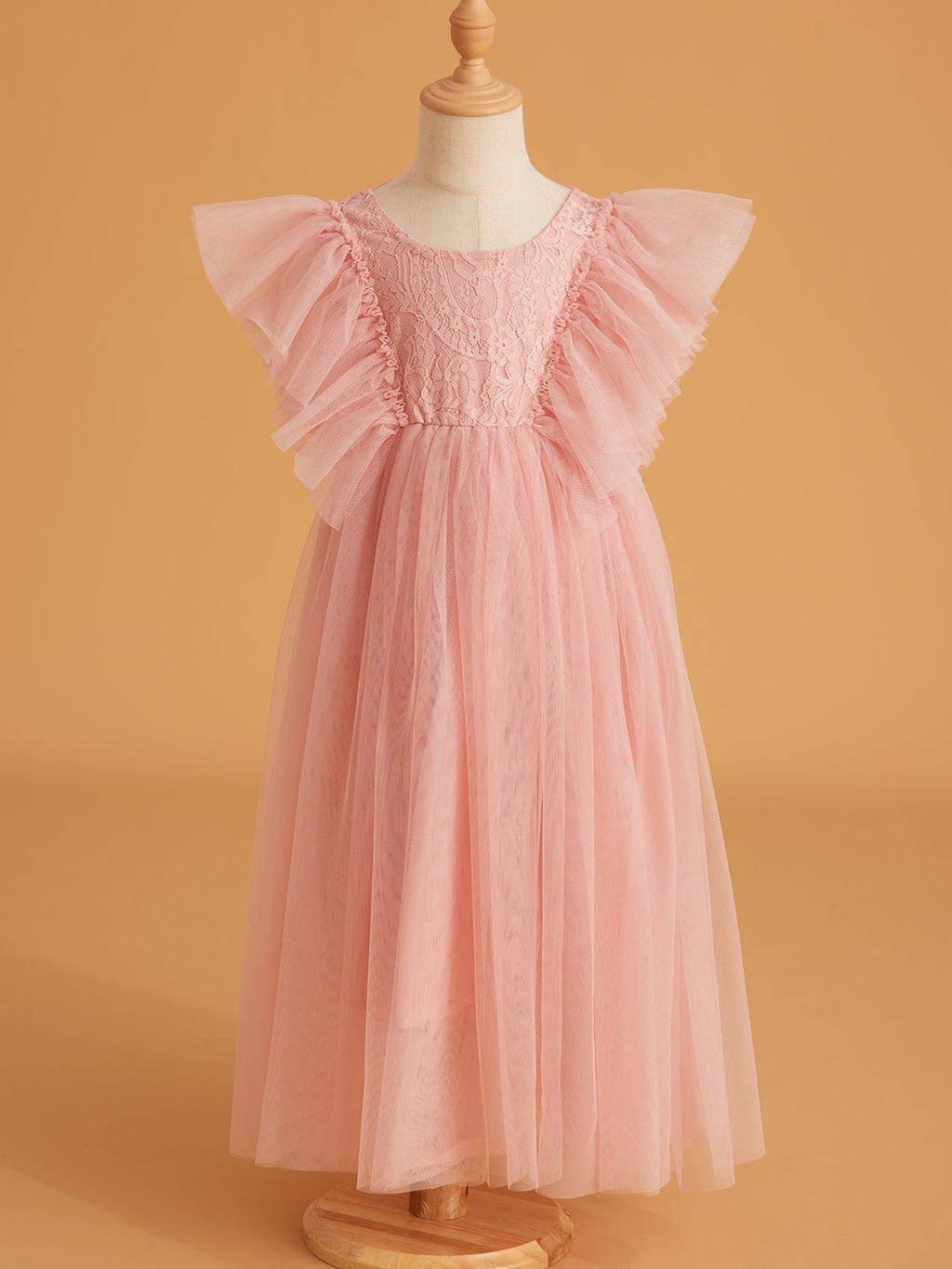 Vestido de tul y encaje hasta el tobillo (2003227816) 