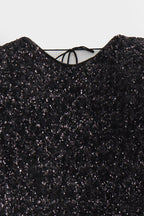 Elegant Solid Sequins Backless O Neck Evening Dresses