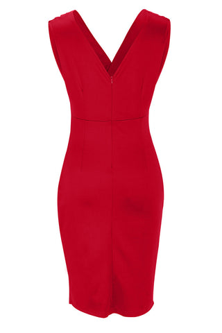 Vestidos de noche elegantes de celebridades, lisos, con abertura y escote en V (4 colores) 