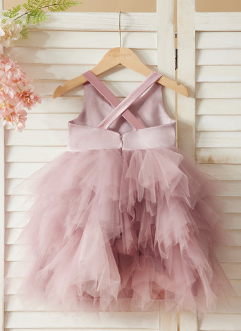 Vestido de princesa/vestido de tul hasta la rodilla para bebé niña 