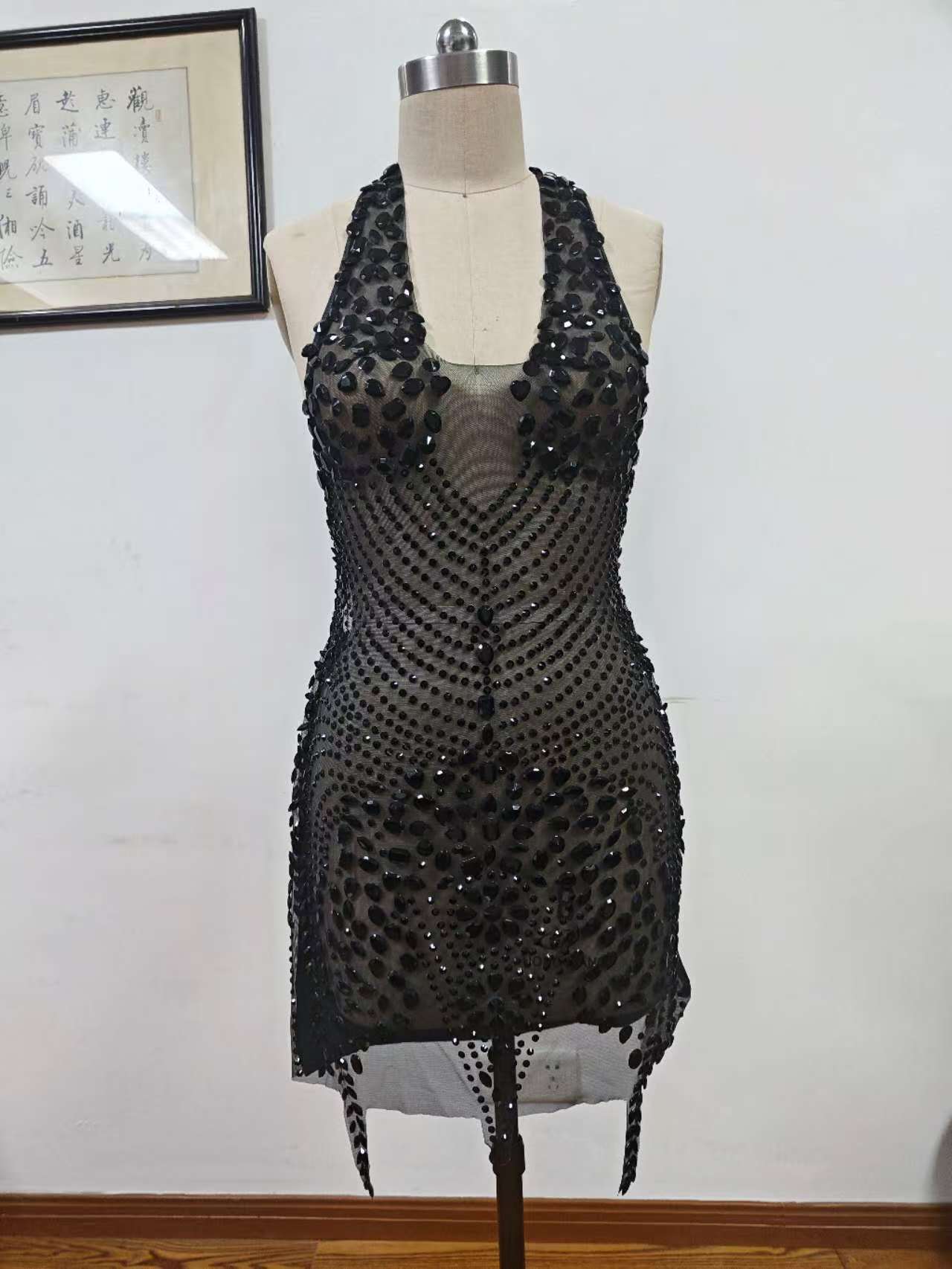 On Sales Only One Color and One Size Luxurious Black Homecoming Dress 22nd Birthday Outfit Dress Y4230